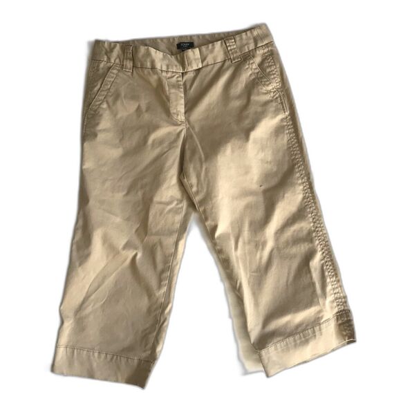 Pants - J Crew Stretch Women’s Favorite Fit Khaki Tan Brown Crop Capri Pant Size 6